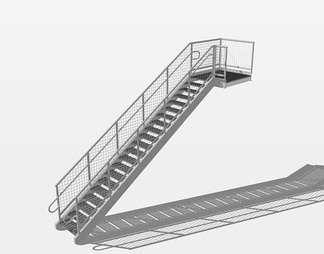 铁艺楼梯su免费模型下载(1)