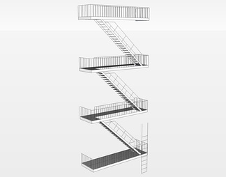 楼梯su免费模型下载(1)