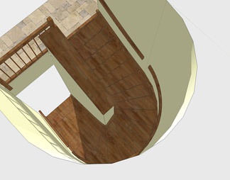 实木楼梯su免费模型下载(1)
