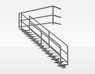 铁艺楼梯su免费模型下载(1)
