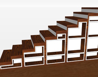 实木楼梯su免费模型下载(1)
