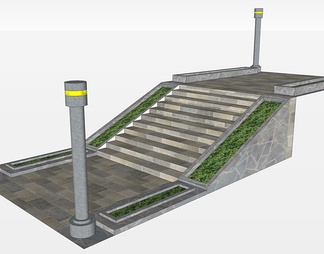 楼梯su免费模型下载(1)