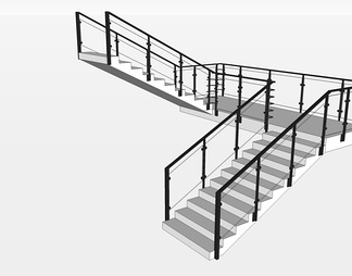 楼梯su免费模型下载(1)