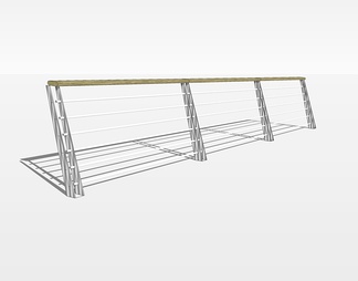 不锈钢栏杆su免费模型下载(1)