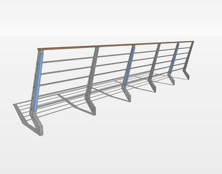 不锈钢栏杆su免费模型下载(1)