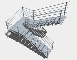 铁艺楼梯su免费模型下载(1)