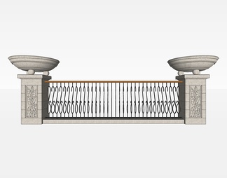 栏杆su免费模型下载(1)