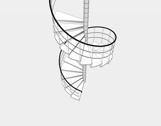 旋转楼梯su免费模型下载(1)