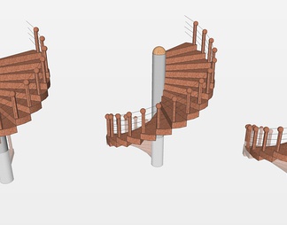 旋转楼梯su免费模型下载(1)