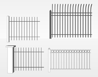 铁艺栏杆su免费模型下载(1)