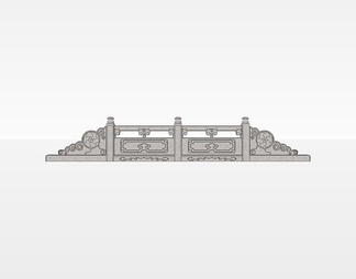 石头栏杆su免费模型下载(1)