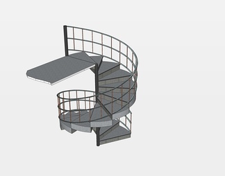 旋转楼梯su免费模型下载(1)