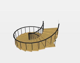 旋转楼梯su免费模型下载(1)