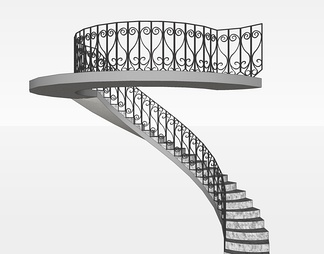 旋转楼梯su免费模型下载(1)