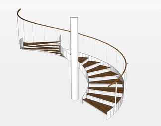 旋转楼梯su免费模型下载(1)