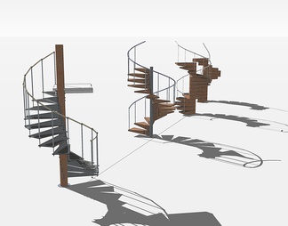 旋转楼梯su免费模型下载(1)