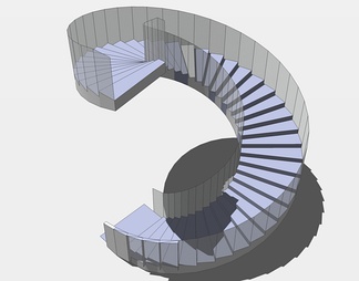 旋转楼梯su免费模型下载(1)