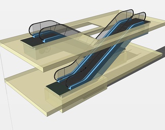 手扶电梯su免费模型下载(1)