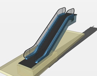 手扶电梯su免费模型下载(1)