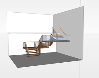 实木楼梯su免费模型下载(1)