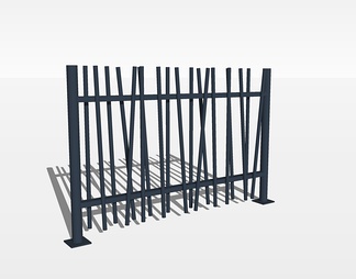 铁栅栏su免费模型下载(1)