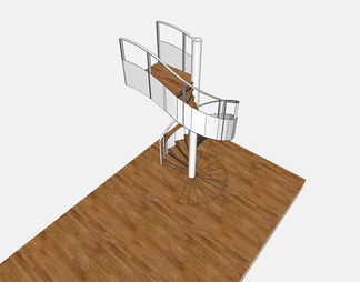旋转楼梯su免费模型下载(1)