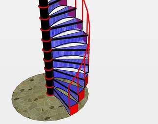旋转楼梯su免费模型下载(1)