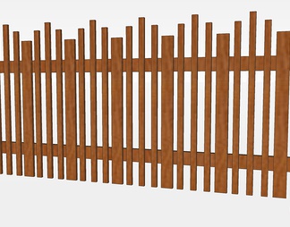 木质围栏su免费模型下载(1)
