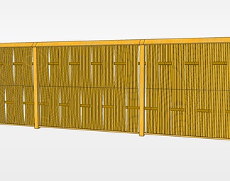 木质围栏su免费模型下载(1)