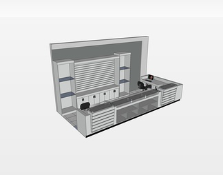 办公前台su免费模型下载(1)