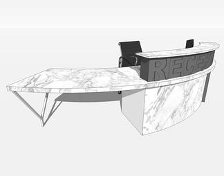 办公前台su免费模型下载(1)