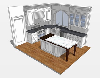 厨房su免费模型下载(1)