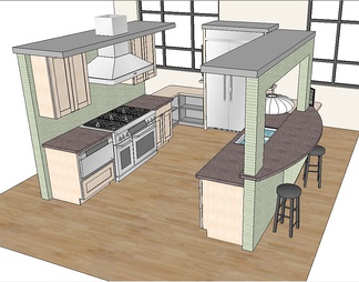 厨房su免费模型下载(1)