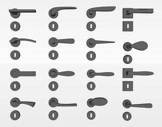 门锁把手组合su免费模型下载(1)