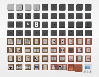 开关插座su免费模型下载(1)