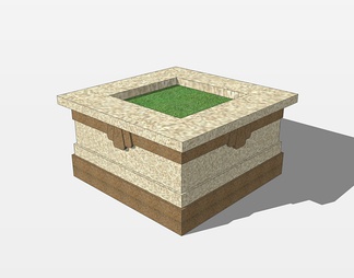 方形树池su免费模型下载(1)