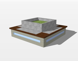 方形树池su免费模型下载(1)