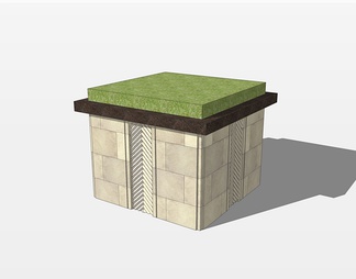 方形树池su免费模型下载(1)