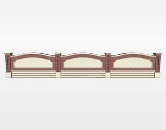 围墙su免费模型下载(1)