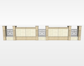 围墙su免费模型下载(1)