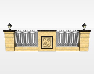 围墙su免费模型下载(1)