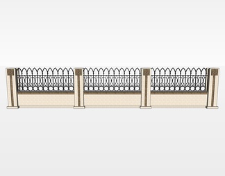 围墙su免费模型下载(1)