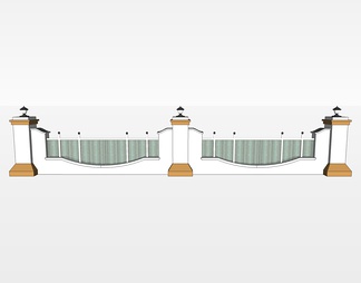 围墙su免费模型下载(1)