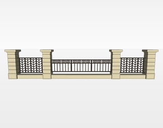 围墙su免费模型下载(1)