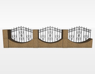 围墙su免费模型下载(1)