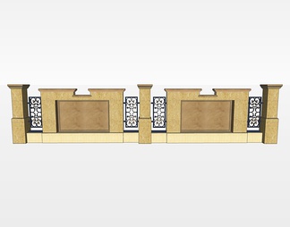 围墙su免费模型下载(1)