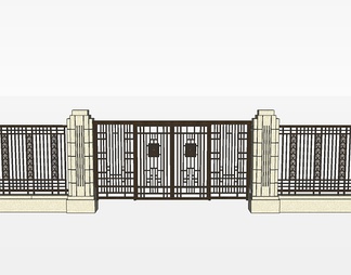 围墙su免费模型下载(1)