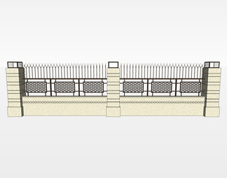围墙su免费模型下载(1)