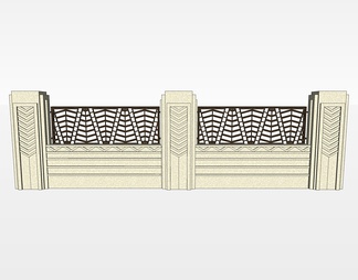 围墙su免费模型下载(1)