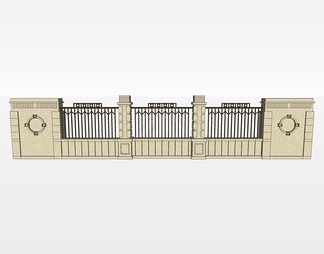 围墙su免费模型下载(1)
